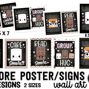 PRINTABLE SmOrE Love Coffee Signs Bulletin Boards Classroom Decor Party Cute Signs Instant Download