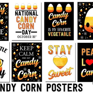 Candy Corn Halloween Poster Wall art  Home Office Classroom Bulletin Board Posters Signs Art DOWNLOADS