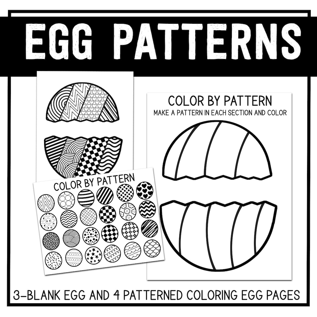 Egg Pattern Template Art Project - Etsy