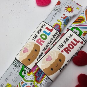 PRINTABLE  Cinnamon Roll Fruit Roll Digital Valentine Fruit Roll Wrap  wrapper for fruit roll Instant Download