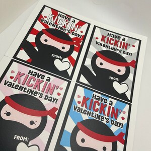 PRINTABLE Ninja Valentine Favor Kickin' Card Valentine Kids Cards ... PRINTABLE Ninja Valentine Favor Kickin' Card Valentine Kids Cards ...