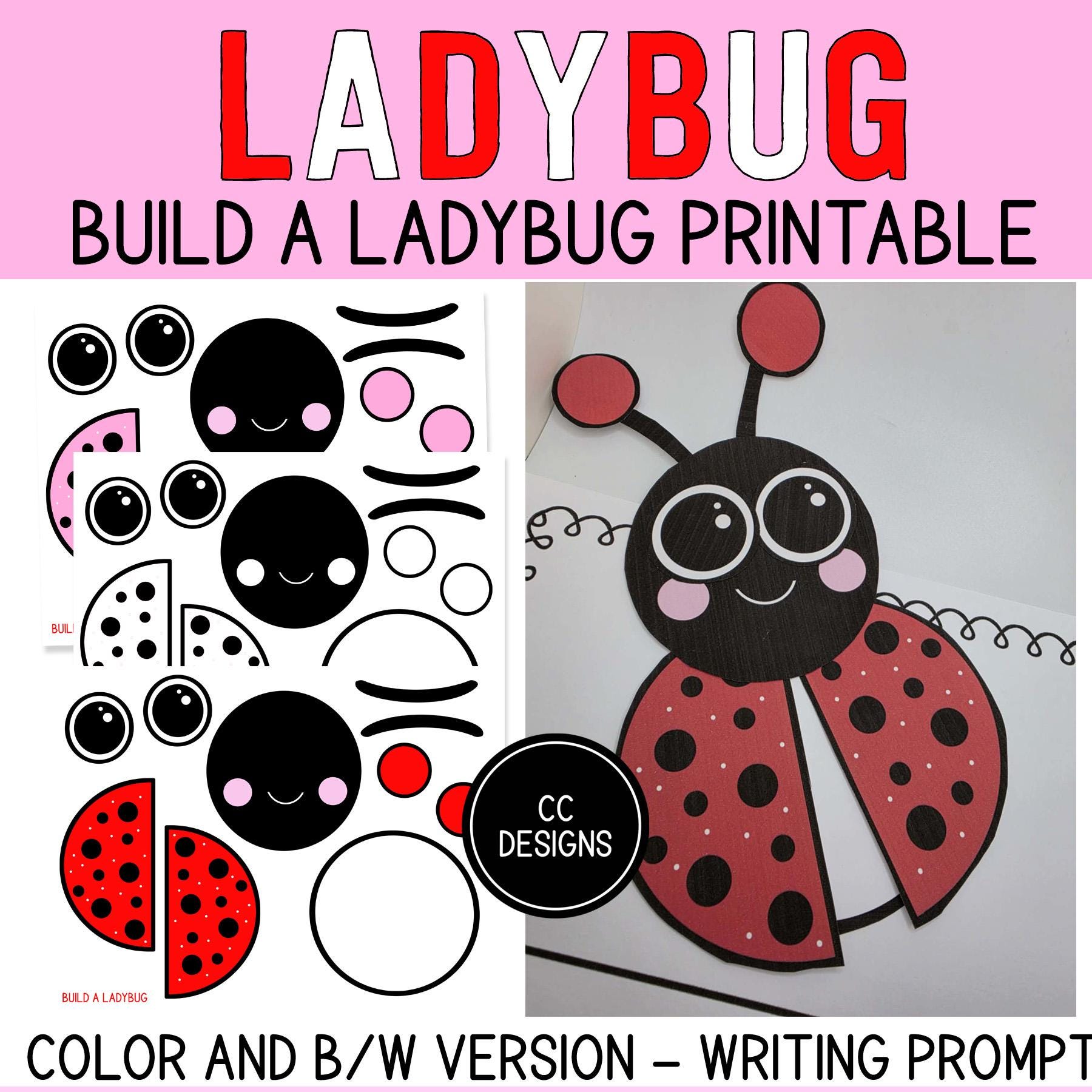 Ladybug Craft Printable Ladybug Template Spring Activity for Bugs - Etsy