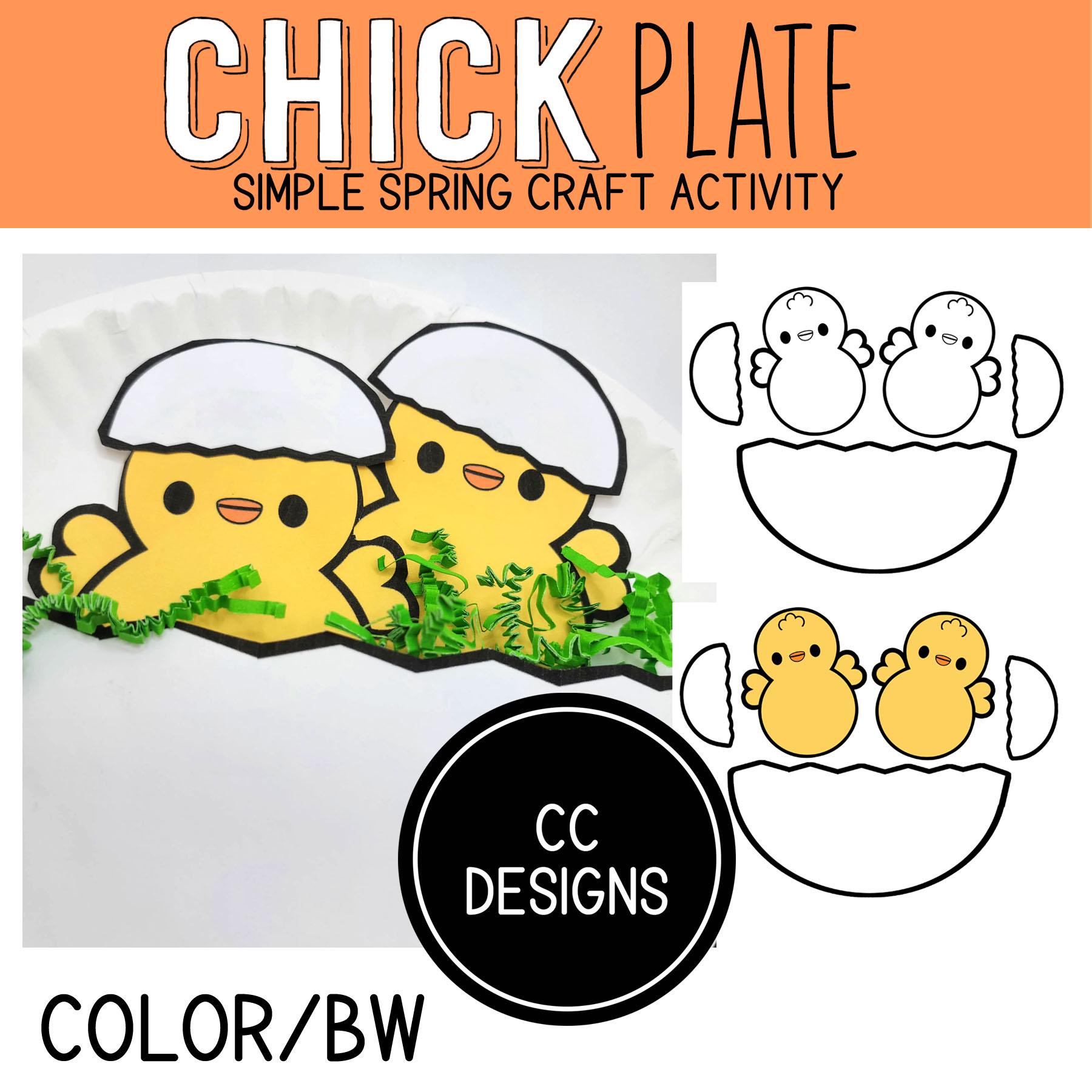 Chick Paper Plate Craft Template Easy Prep Plate Craft Art Project…