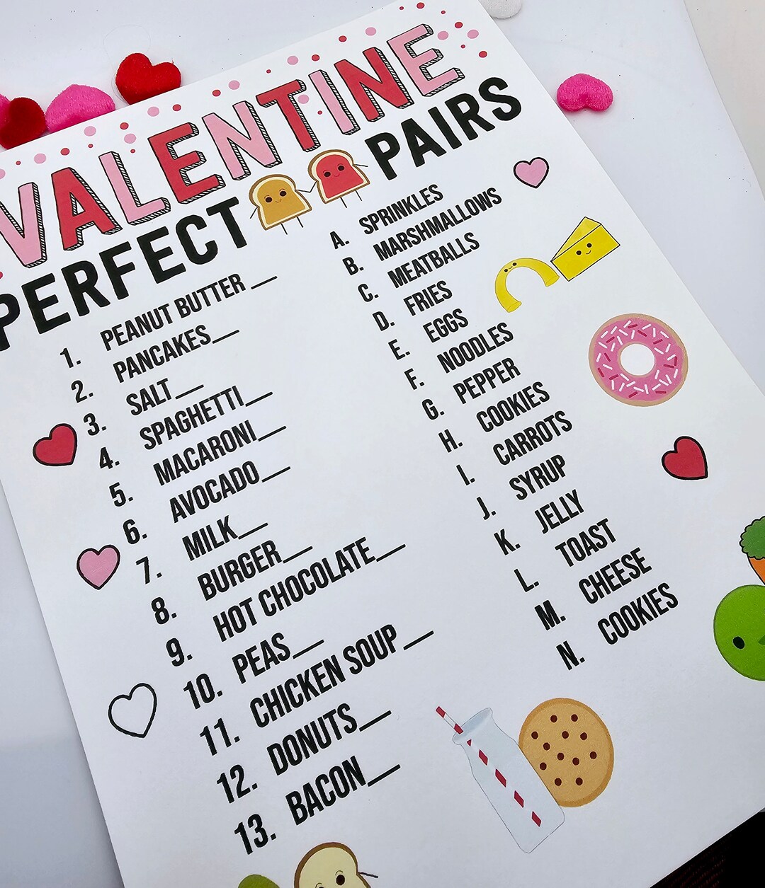 Valentine Kids Classroom Party Game Pack Children's Game Pack for Class