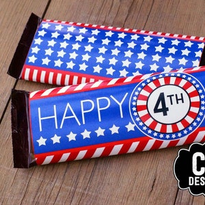 PRINTABLE   Fourth Of July Candy Wrapper  Digital 4th of July Candy Tag  Wrap a Round Candy Tags  Instant Download