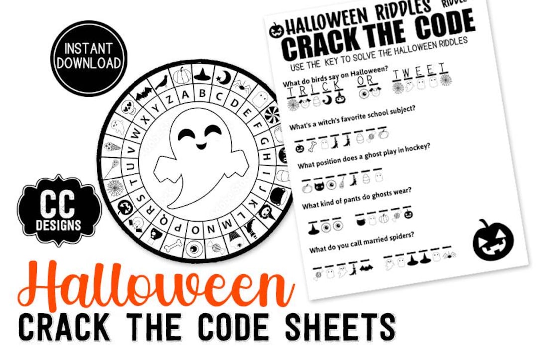 Halloween Crack the Code Printable Secret Code Worksheets Classroom ...