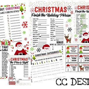 Office Christmas Games All The Holiday Games  Charades A To Z  Categories  Price is Right This or That     Digital Family set Games pack