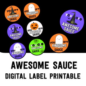 PRINTABLE Awesome Sauce Applesauce Digital Tag Topper