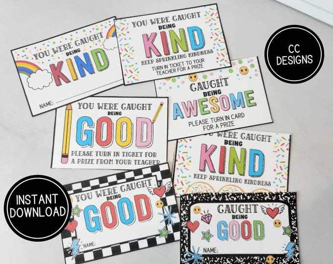 Printable Reward Cards, You Were Caught Cards, Good Behavior Coupons ...