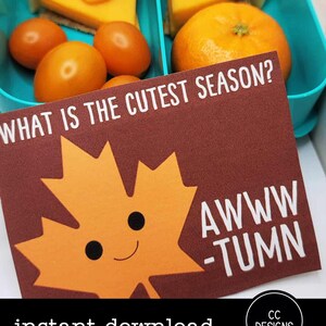 Lunch Box Notes  Fall Lunch  Lunchbox Jokes   Thanksgiving Autumn Lunch Box Joke Tags Fall Lunch Box Notes Printable  Instant Download |
