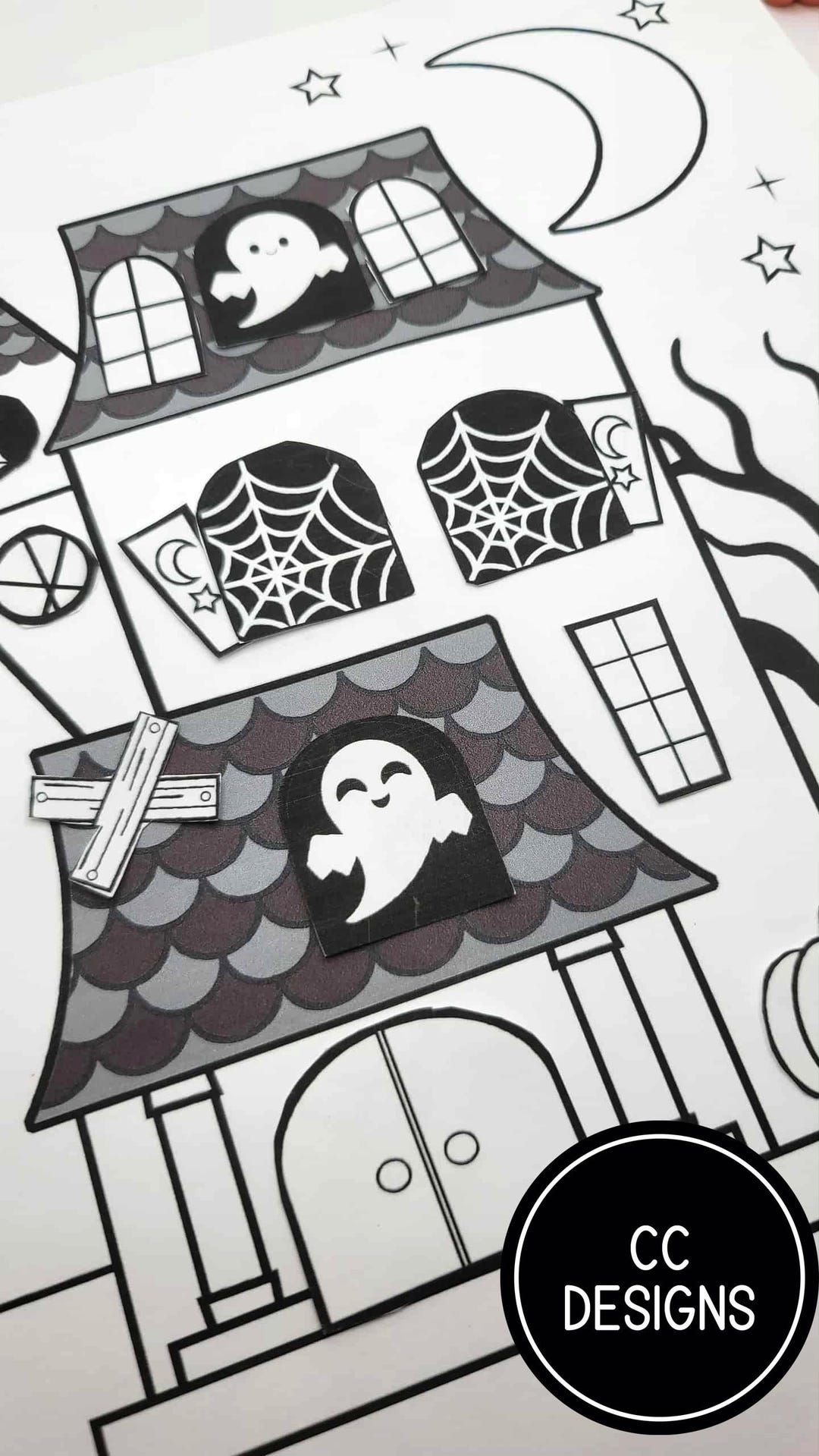 Halloween Build A Haunted House Printable | Kids DIY Craft Activity ...