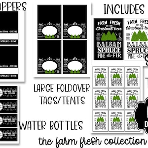 IMPRIMIBLE- Farm Fresh Mega Pack Digital Collection Favor Tags Signos Bolsa Toppers