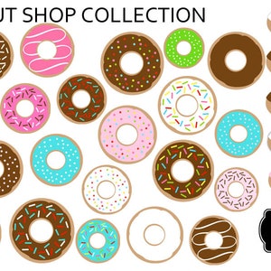 Donut Shop Strooi me Digitale Clip art Illustratie Digital Art