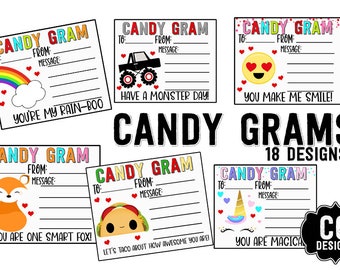 PRINTABLE  Candy Gram PTO Fundraiser Class Note  Teacher Encouragement  Love Little Memos  Instant Download