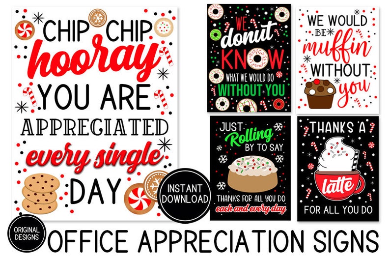 Office Treat Appreciation Signs Christmas Potluck Sweet Treat - Etsy