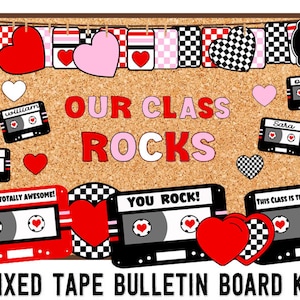 Retro Cassetteset Valentijnsdag Prikbordset Valentijn Deurset Retro Mixed Tape Kit Knipkunst