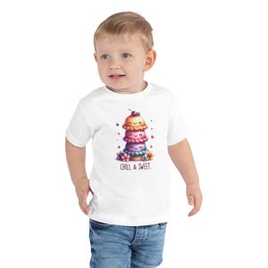 Chill and Sweet Toddler T-Shirt | Cute Short Sleeve Kids Tee | Fun Graphic Shirt for Boys & Girls | Soft and Comfy Toddler Outfit