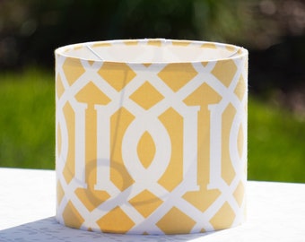 Yellow Roman Fabric Lampshade