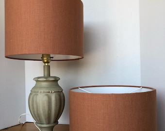 Linen Fabric Covered Lampshade