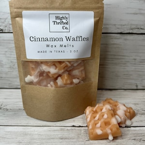 Cinnamon Waffles Wax Melts Food Shaped Wax Melts Wax for Warmers Brunch Date Waffle Wax Melts