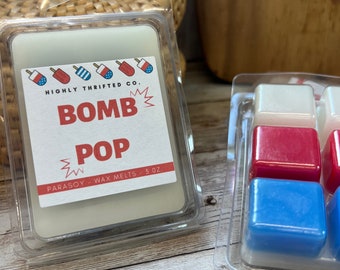 Summer Wax Melts Bomb Pop Scented Wax Melts Wax For Warmers Strong Wax Melts Red White and Blue