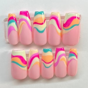 Colorful Gel X Press Ons