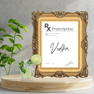 Prescription Vodka Wall art Print - Bar Cart Art