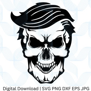 Trump Skull Punisher svg, png, jpg, eps, dxf Patriot Digital Descargar gráfico para camisetas, tazas, pegatinas y más
