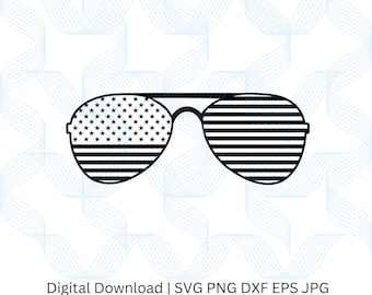 Diseño gráfico de gafas de sol patrióticas de EE. UU. para camisetas (descarga digital)