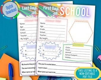 Werkblad Eerste en laatste schooldag, interview over mij (digitale download)