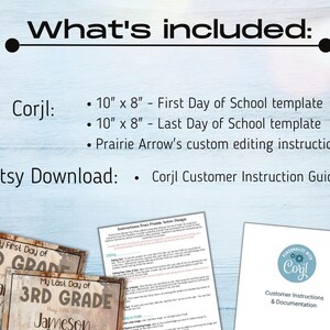Editable First & Last Day of School Sign ⁝ Back to School Photo Prop ...