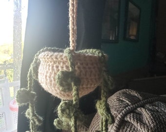 Hanging potted plant crochet pattern