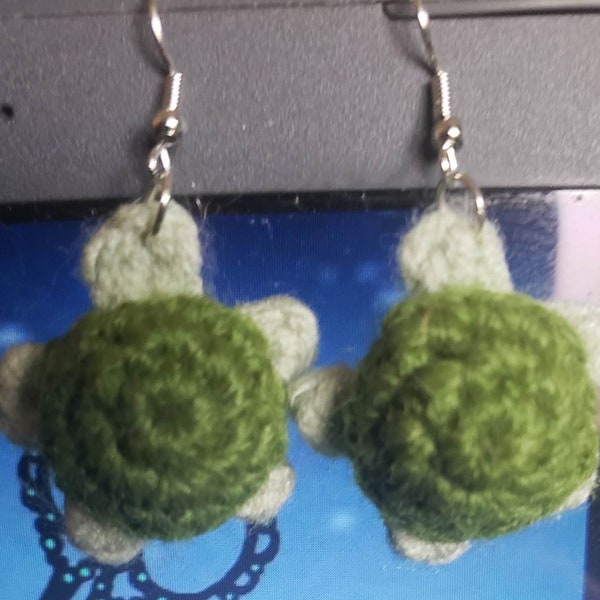 Turtle Earrings Crochet pattern pdf