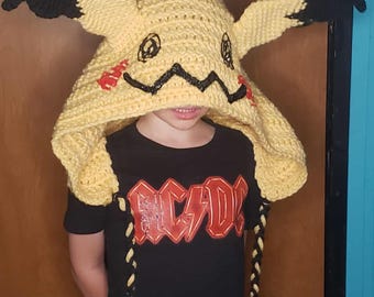 Patrón de ganchillo para capucha Mimikyu