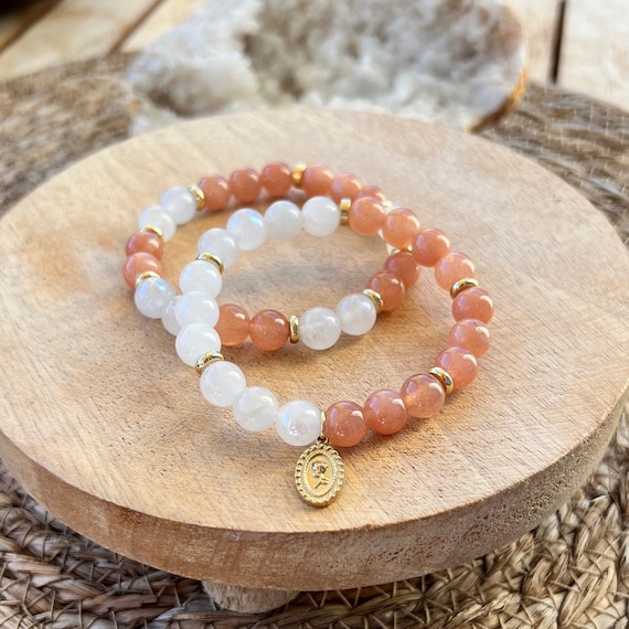 bracciale pietre rodocrosite fatto a mano - Gioielli - Bracciali e