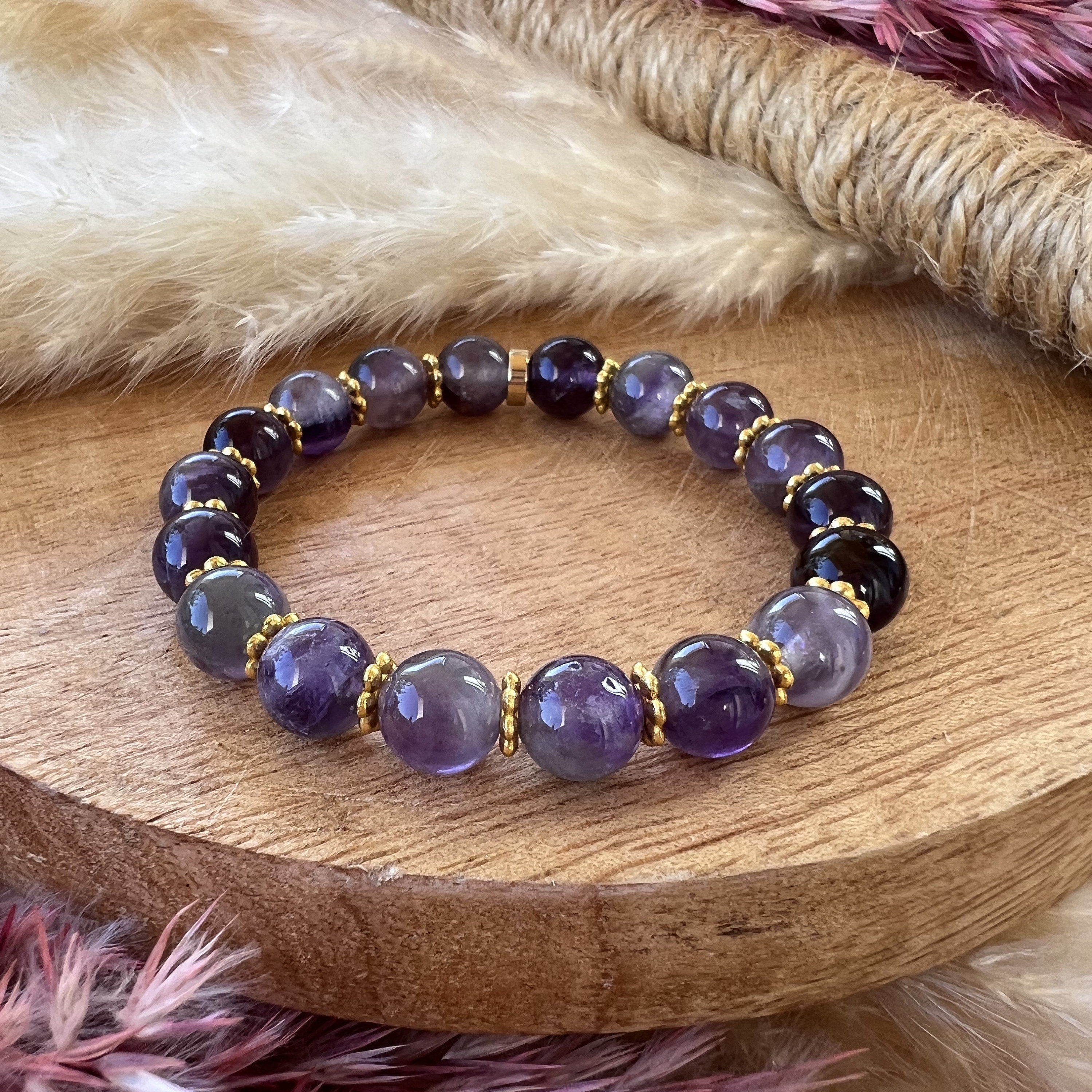 Bracelet De Perles De Pierres Précieuses Naturelles - Spiritualité En