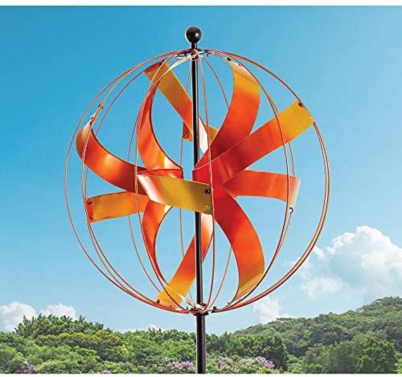 Orbital Abstract Spinning Ball Wind Spinner Sculpture Etsy UK