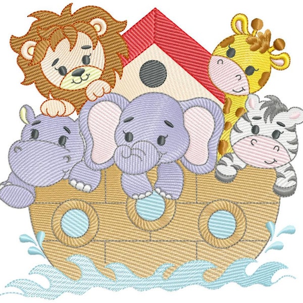 ARK SAFARI ANIMALS  Machine embroidery design, Embroidery Designs