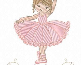 Ballerina Machine Embroidery Designs - Girl embroidery design, Machine embroidery pattern - instant download
