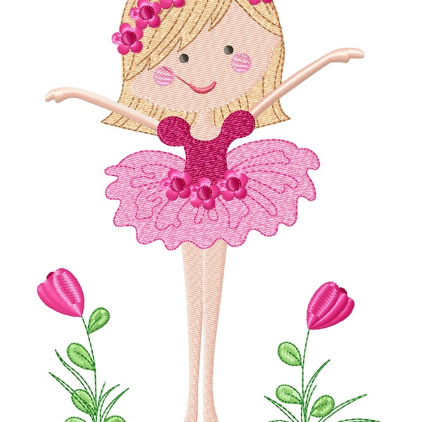 BALLERINA machine embroidery designs - Girl Ballet embroidery design, Machine embroidery pattern - instant download