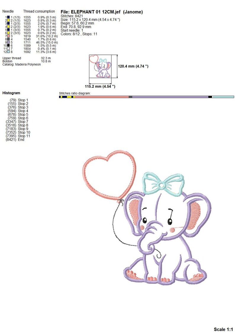 Elephant Girl Applique Machine Embroidery Designs Elephant Etsy