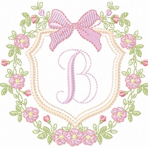 Monogram Embroidery Design - Alphabet - Font -  Machine Embroidery Pattern - 4 Sizes - Instant Download, GIRL