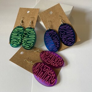 Colored Acrylic Oval Wavy Line Dangle Earrings Acrylic Jewelry Dangle Gift for Her
