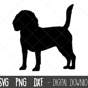 Beagle svg, dog breed svg, Beagle silhouette, Beagle outline png, Beagle clipart, Beagle pet dog png, dxf, cricut silhouette svg cut file