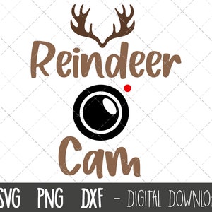 Reindeer cam svg, Reindeer svg, christmas svg, santa camera svg, Reindeer png, xmas svg files, cricut silhouette svg cut cutting file