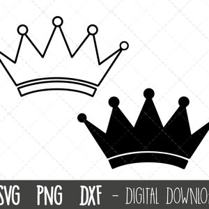 Crown SVG, King svg, queen svg, tiara svg, crown clipart, crown png, princess crown svg, birthday crown svg, cricut silhouette cut file