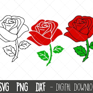 Rose SVG, Rose svg bundle, flower svg, flower clipart, spring clipart, floral svg, floral clipart, rose flower cricut silhouette cut file