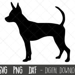Russian Toy Terrier svg, Hund svg, Toy Terrier Silhouette, Terrier Silhouette png, Terrier Clipart, Hund Haustier png, dxf, cricut Silhouette Plotterdatei