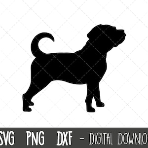 Puggle svg, dog svg, Puggle silhouette, Puggle outline png, Puggle clipart, dog pet png, dxf, Puggle breed cricut silhouette svg cut file