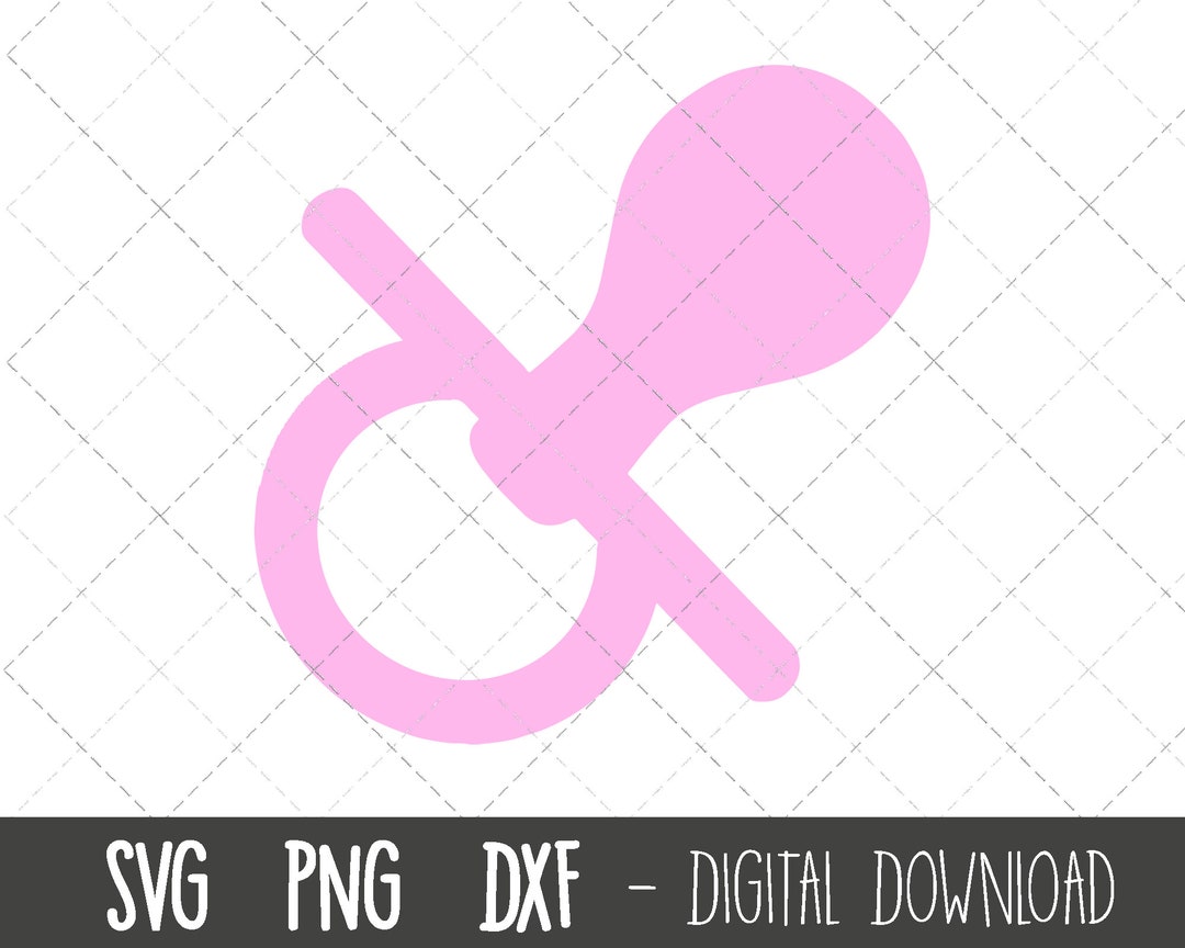 Pink Pacifiersvg Baby Pacifier Svg, Baby Svg, Baby Pacifier Clipart, Baby Dummy Cut File ...